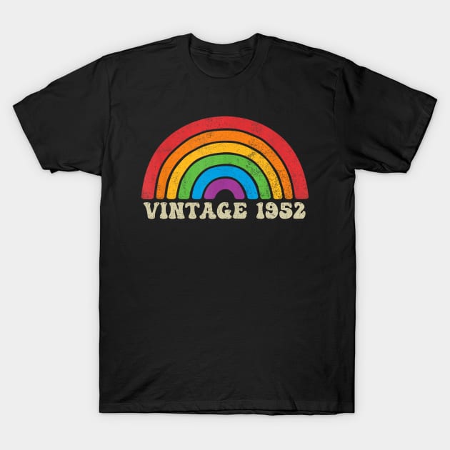 Vintage 1952 - Retro Rainbow Vintage-Style T-Shirt by ermtahiyao	